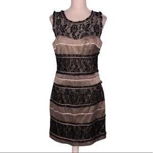 BCBGeneration lace ruffle cocktail dress